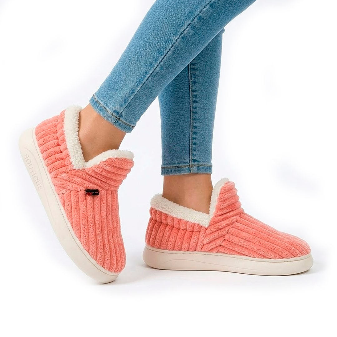 Women's Ribbed Fleece-Lined Slipper Boots Corvine