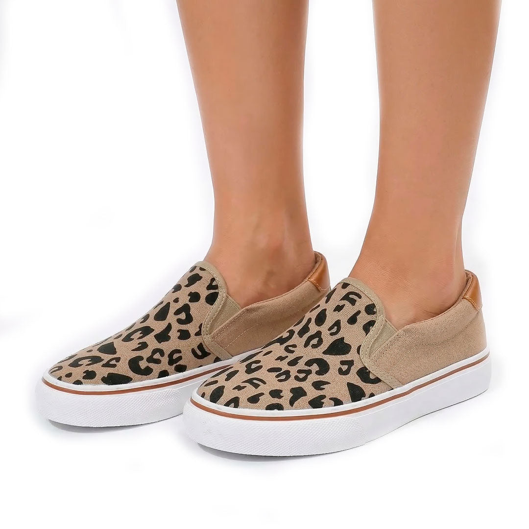 Women's Platform Canvas Slip-On Trainers Corvine