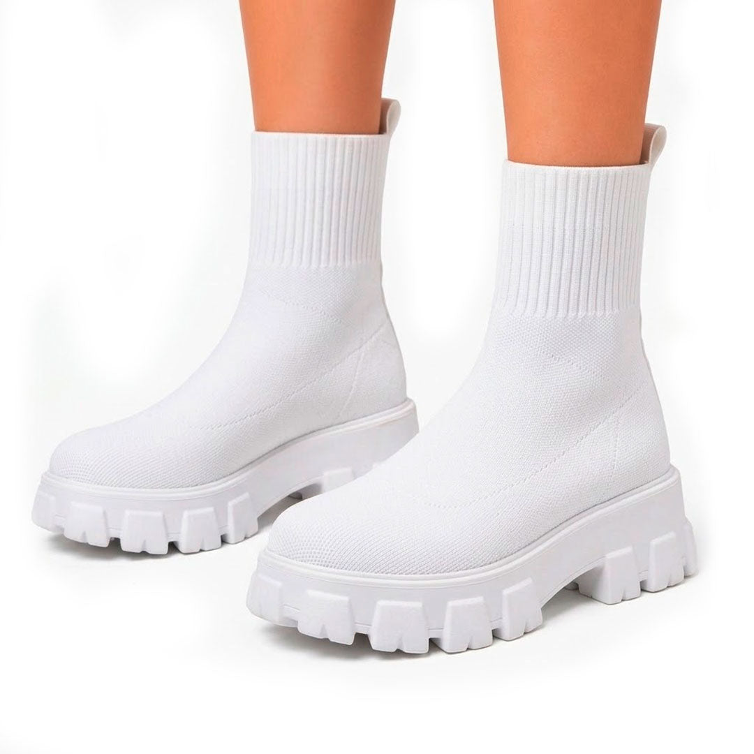 Women's Chunky Knit Stretch Sock Boots Corvine