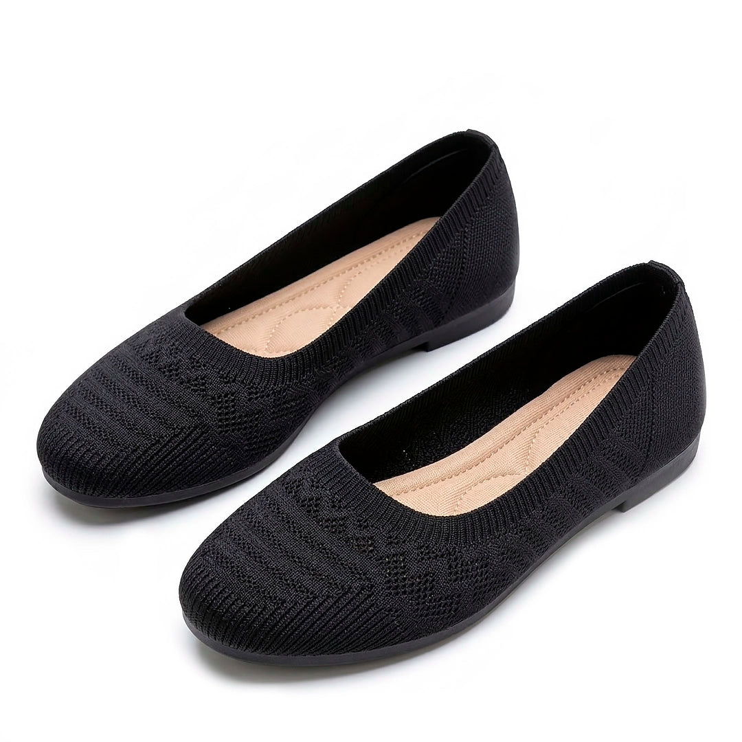 Women's Breathable Knit Ballet Flats Corvine