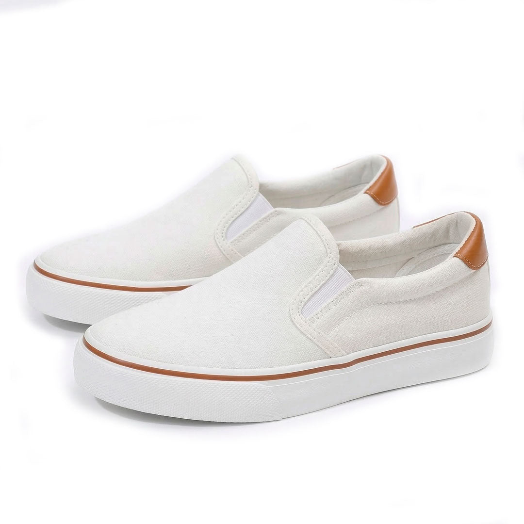 Women's Platform Canvas Slip-On Trainers Corvine