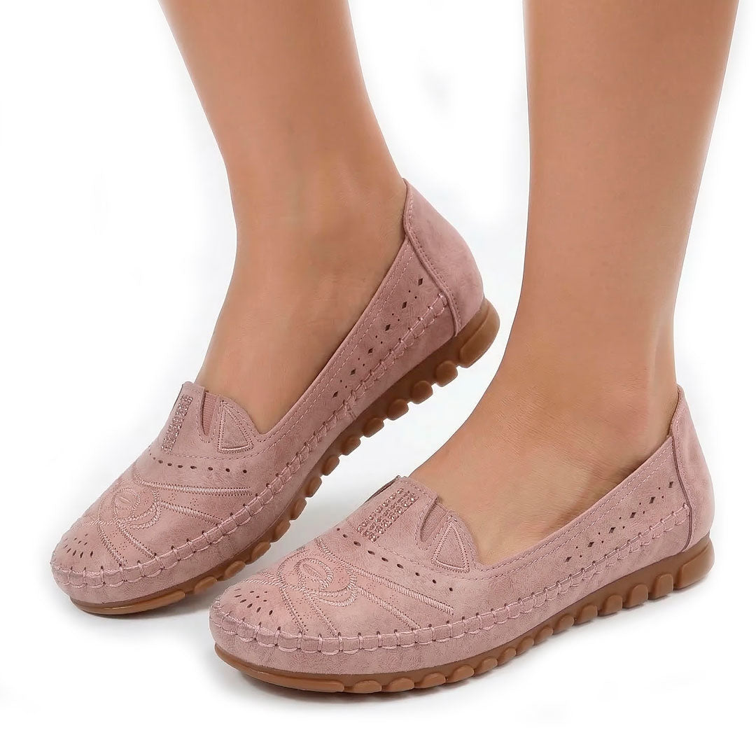 Women's Laser-Cut Suede Loafers Corvine