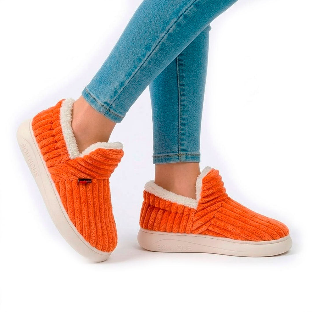 Women's Ribbed Fleece-Lined Slipper Boots Corvine
