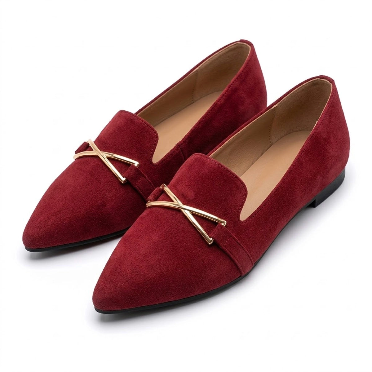 Women's Suede Pointed Flats Corvine