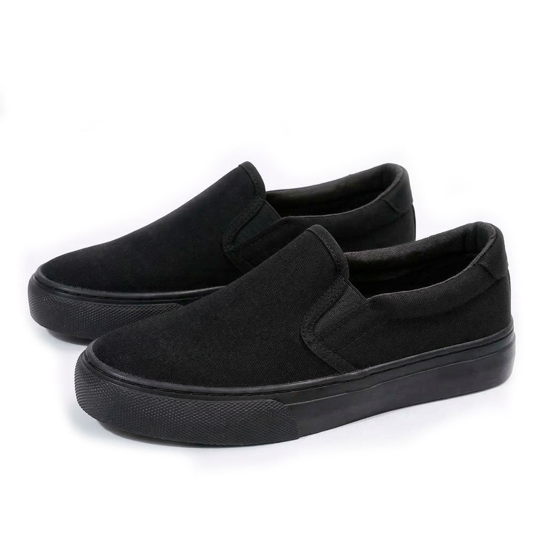Women's Platform Canvas Slip-On Trainers Corvine