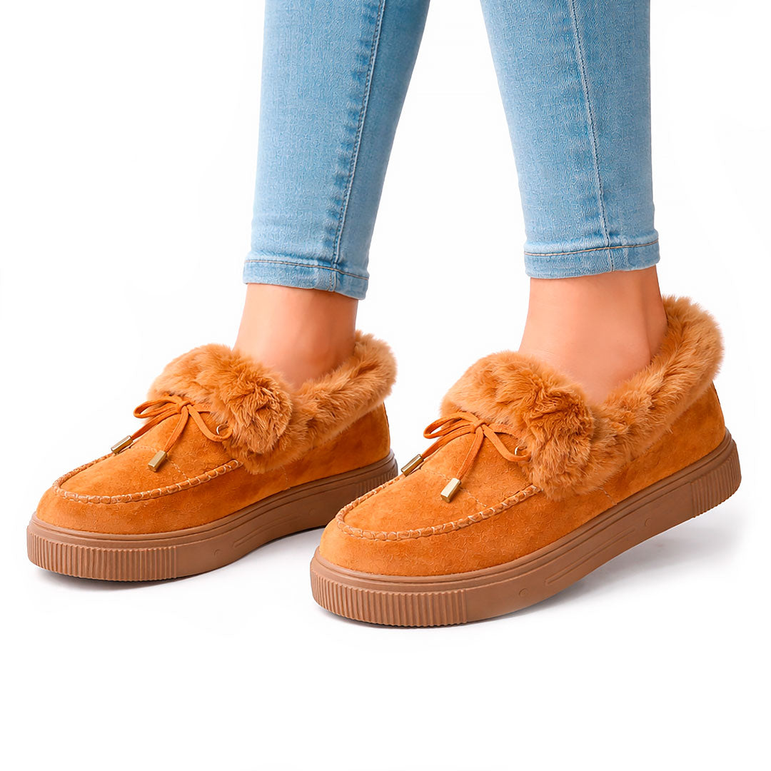 Women's Plush-Lined Cozy Platform Loafers Corvine