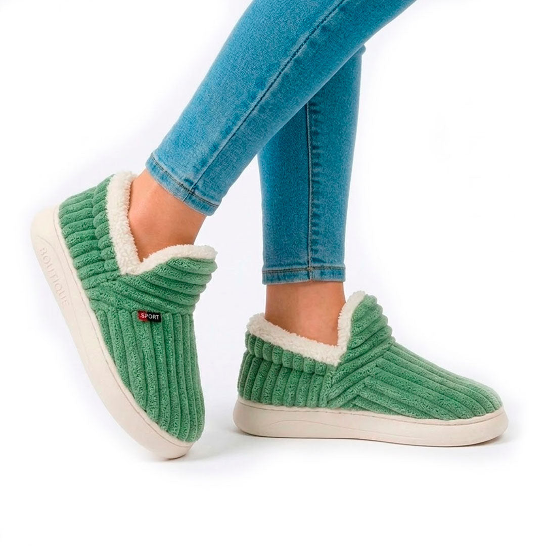 Women's Ribbed Fleece-Lined Slipper Boots Corvine