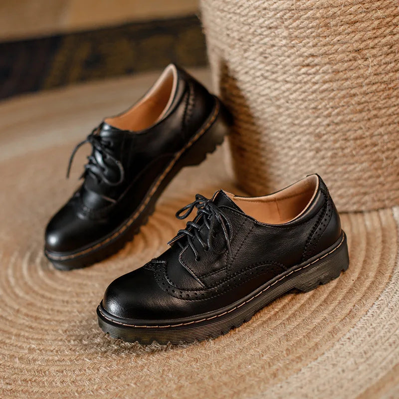 Men's Soft Leather Brogue Oxford Shoes Corvine