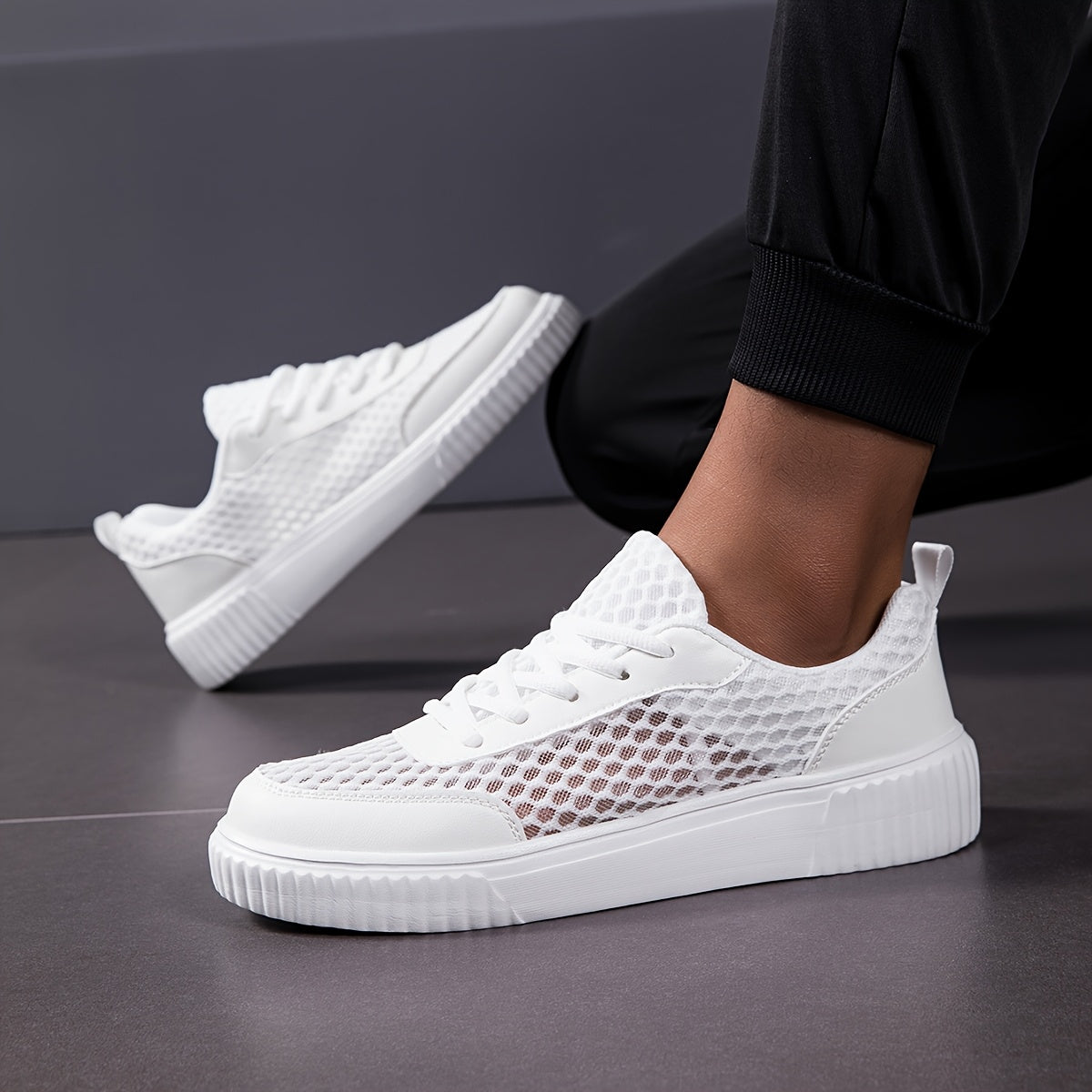 Unisex Breathable Knit Mesh Casual Trainers Corvine