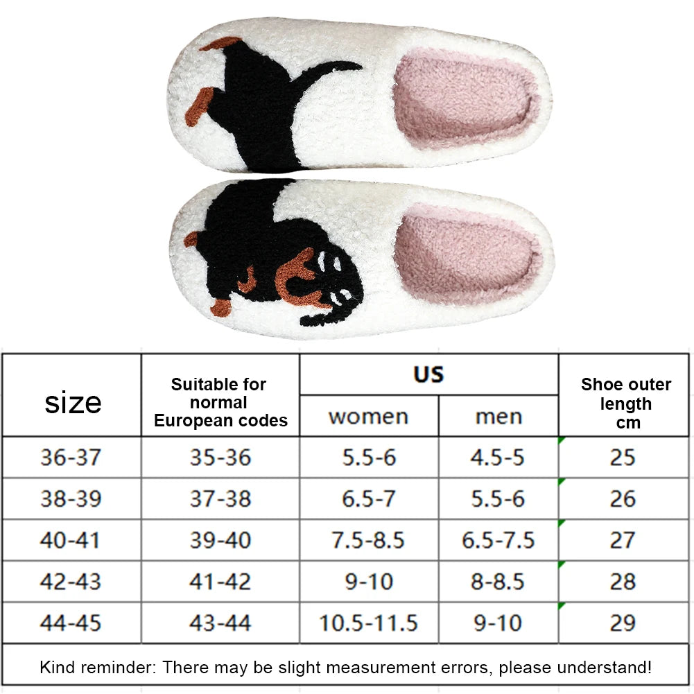 Unisex Plush Dachshund Closed Toe Slippers Corvine