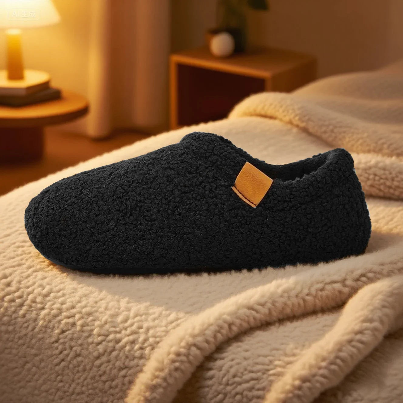 Unisex Ultra-Soft Teddy Fleece Slippers Corvine
