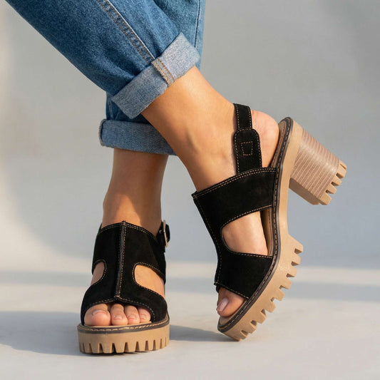 Women's Airy Suede Strap Heels Corvine