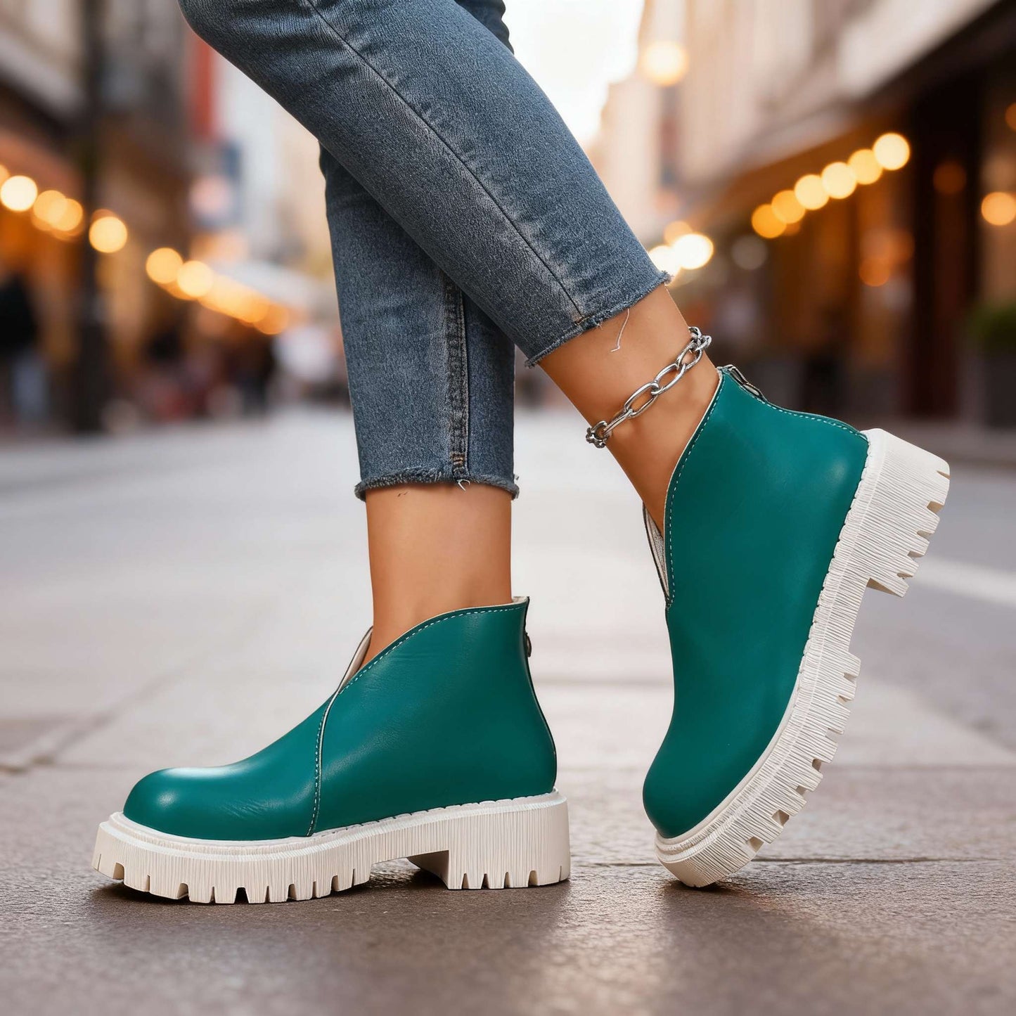 Women's Black Ankle Boots Corvine