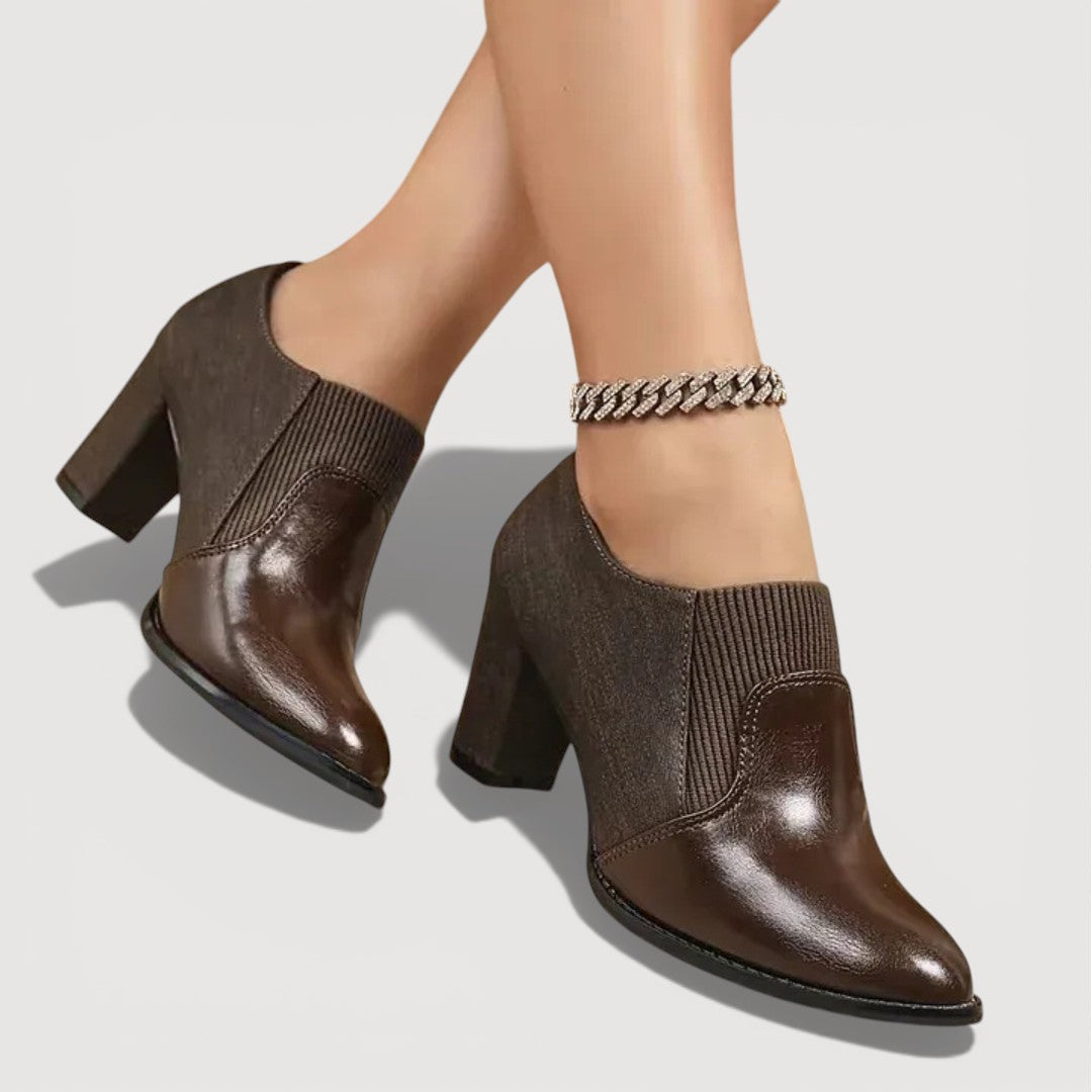 Women's Black Block Heels Corvine