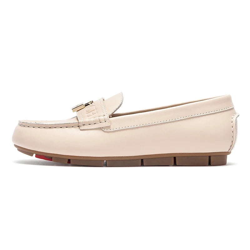 Women's Black Cow Leather Flat Loafers Corvine