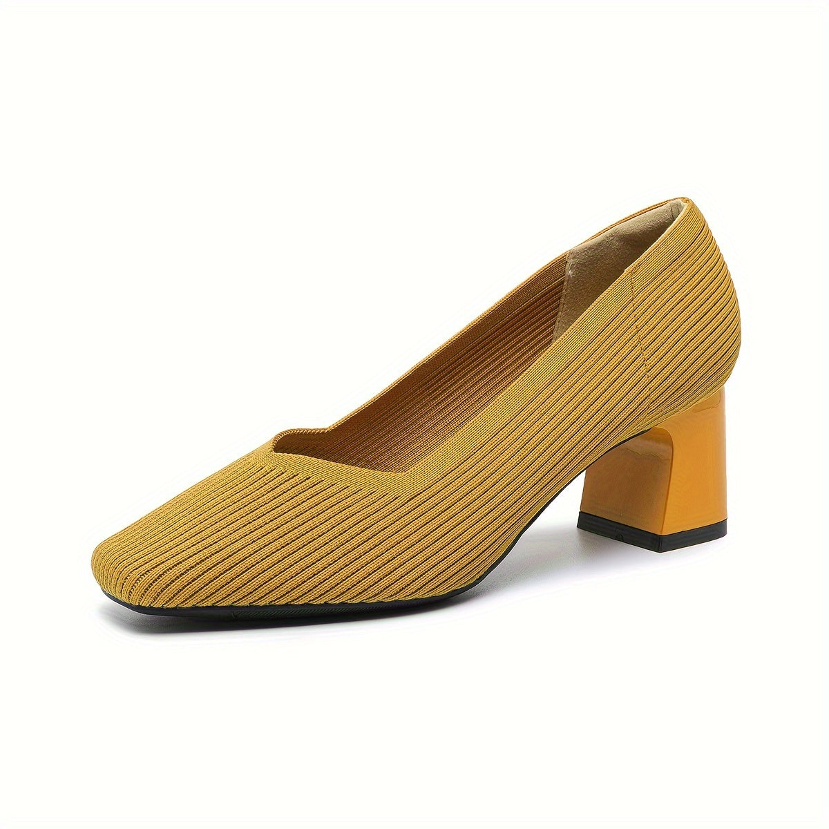 Women's Black Leather Heels Corvine