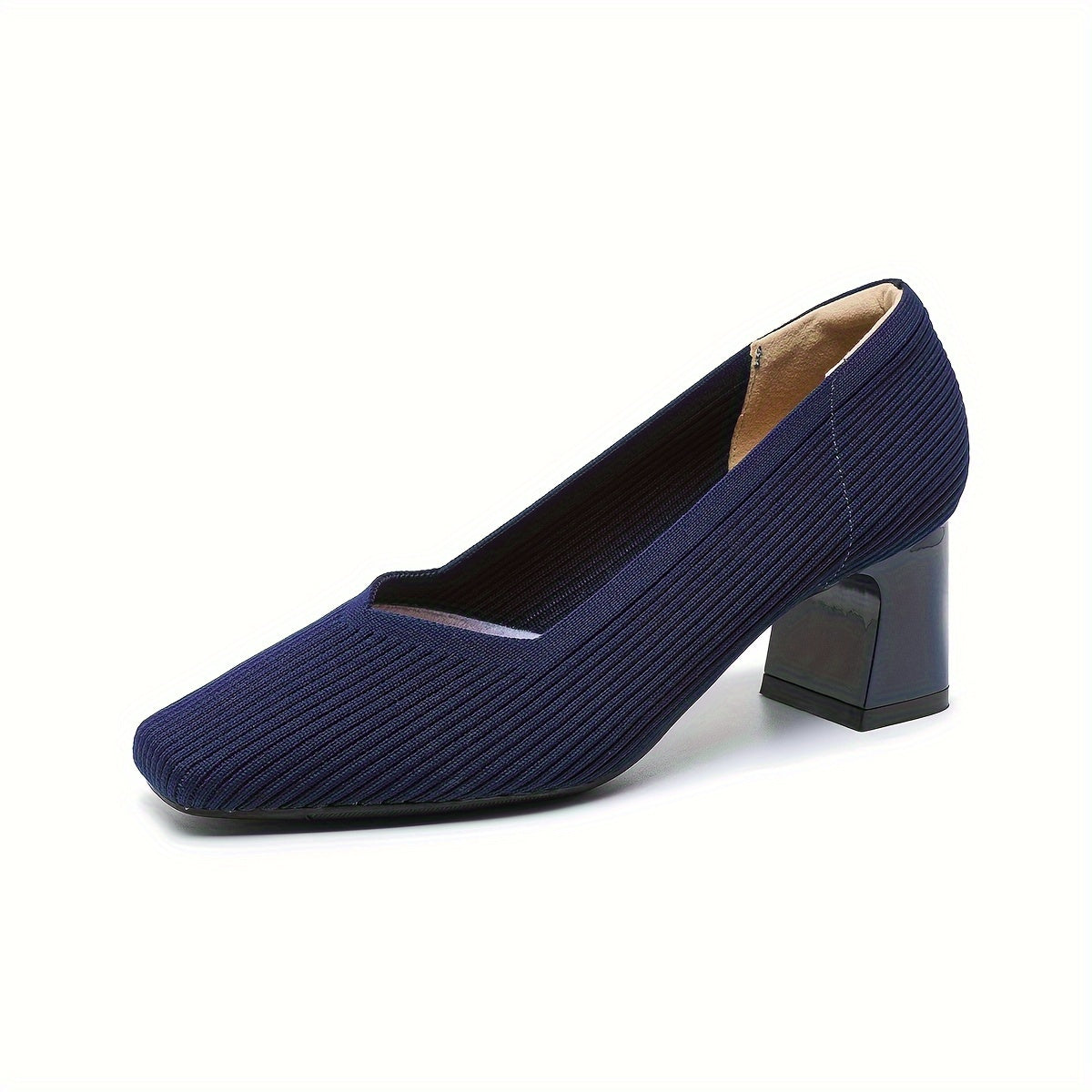 Women's Black Leather Heels Corvine