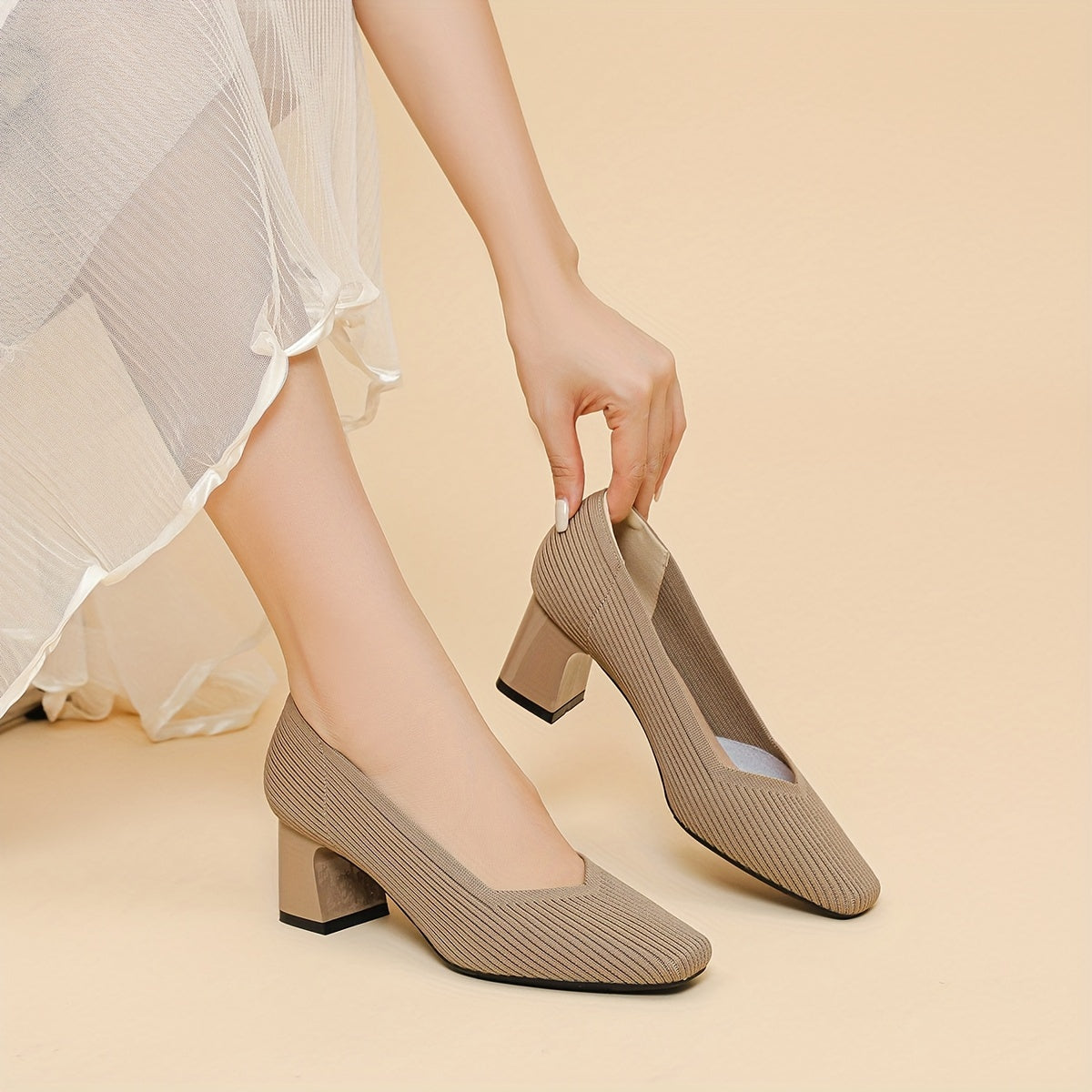 Women's Black Leather Heels Corvine
