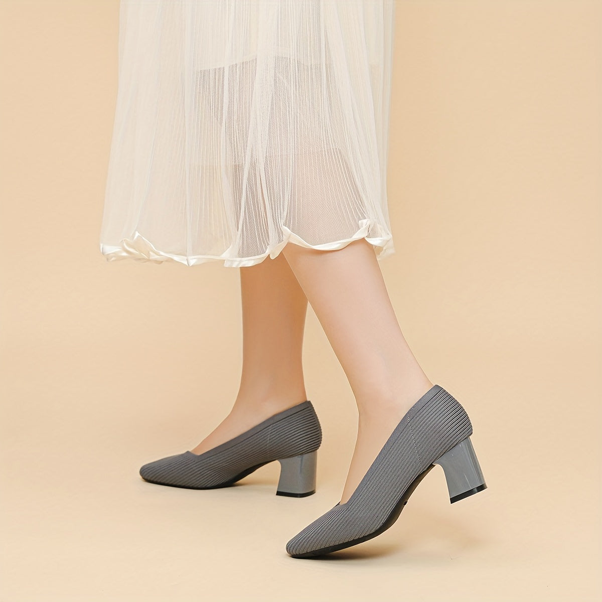 Women's Black Leather Heels Corvine
