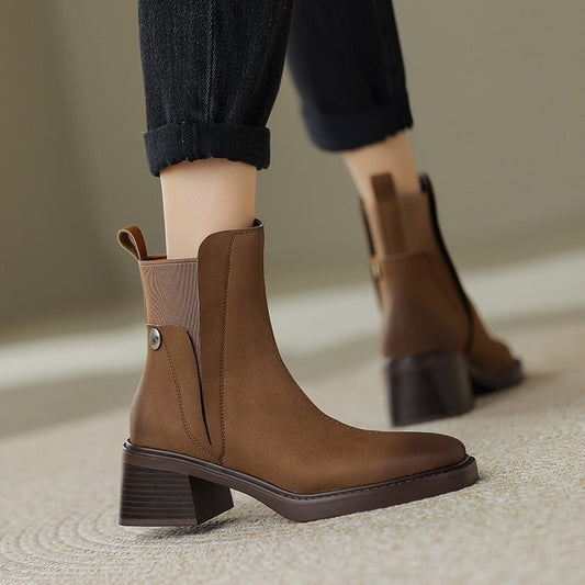 Women's Black Premium Italian Leather Ankle Boots Corvine