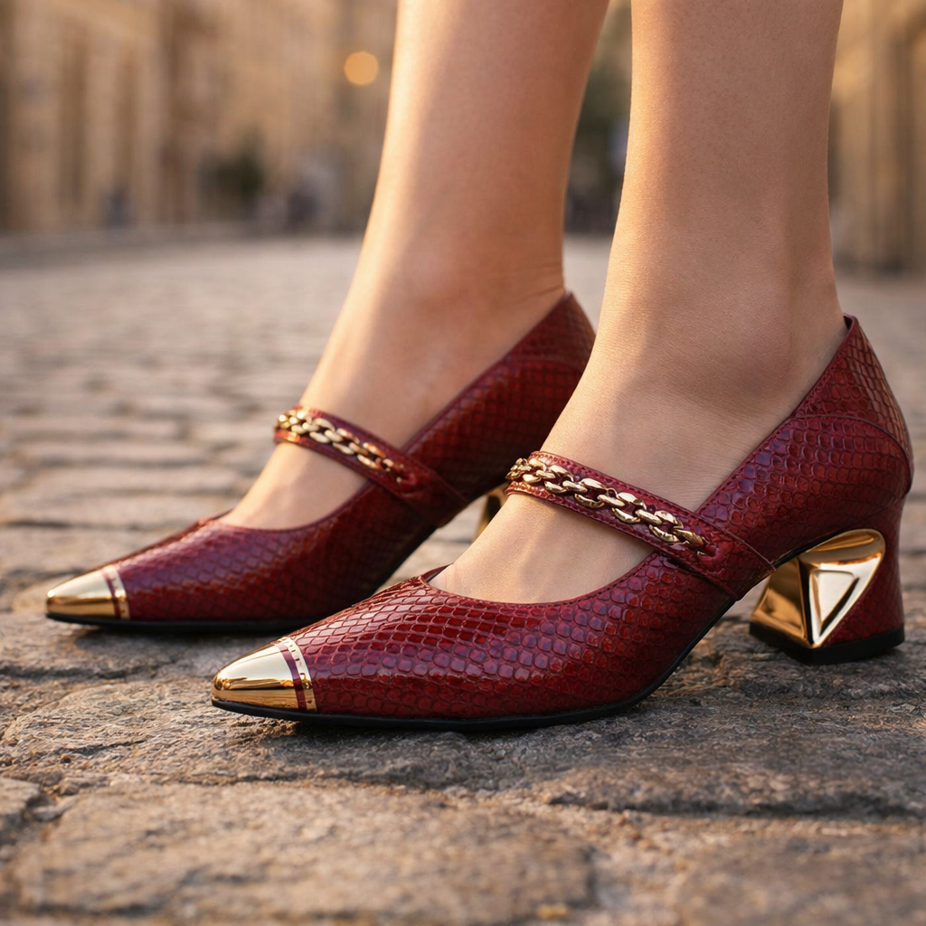 Women's Black Sculpted Block Heel Pumps Corvine