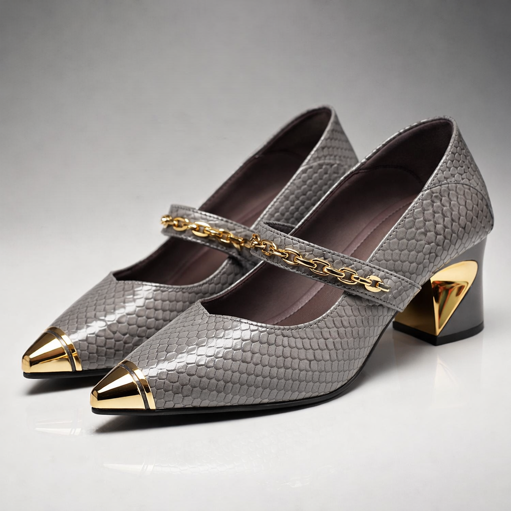 Women's Black Sculpted Block Heel Pumps Corvine