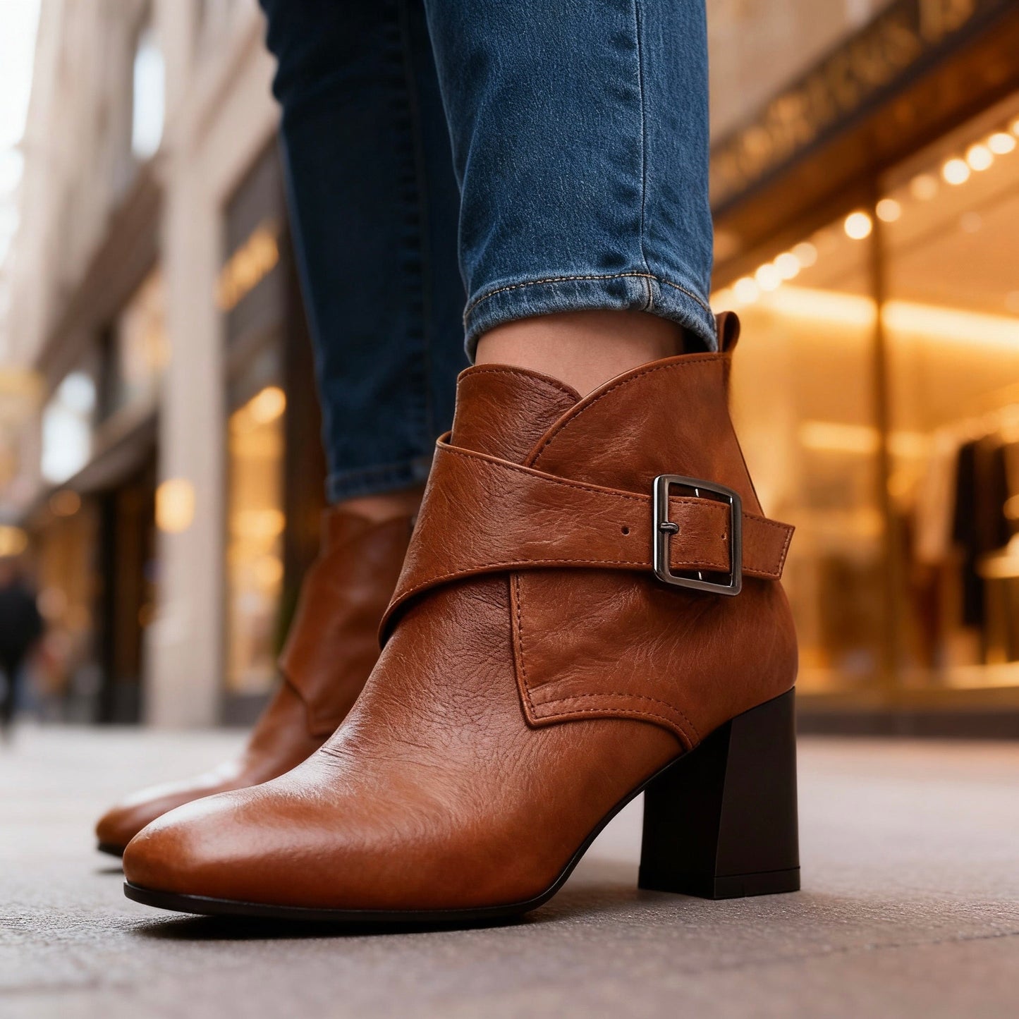 Women's Black Smooth Leather Ankle Boots Corvine