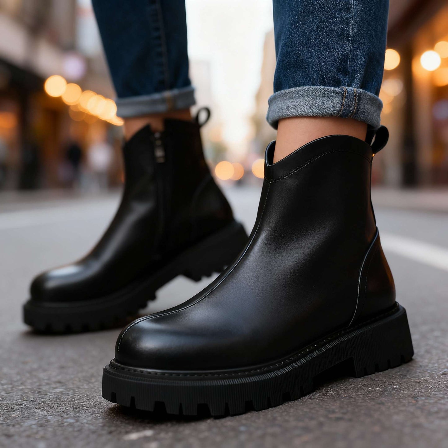 Women's Black Soft Inner Lined Ankle Boots Corvine