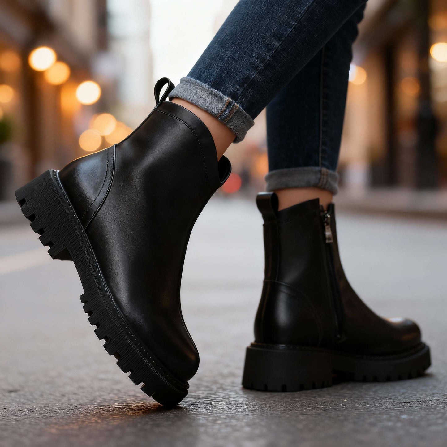 Women's Black Soft Inner Lined Ankle Boots Corvine