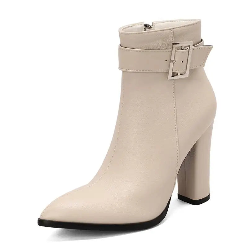 Women's Black Textured Vegan Leather Ankle Boots Corvine