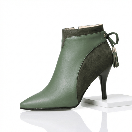 Women's Black Vegan Leather Ankle Boots Corvine
