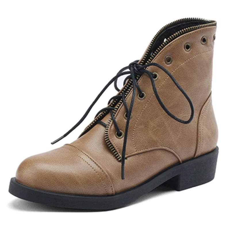 Women's Black Vegan Leather Ankle Boots Corvine