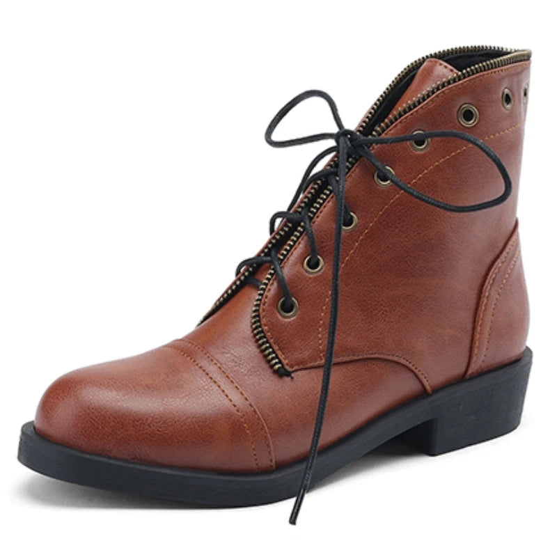 Women's Black Vegan Leather Ankle Boots Corvine