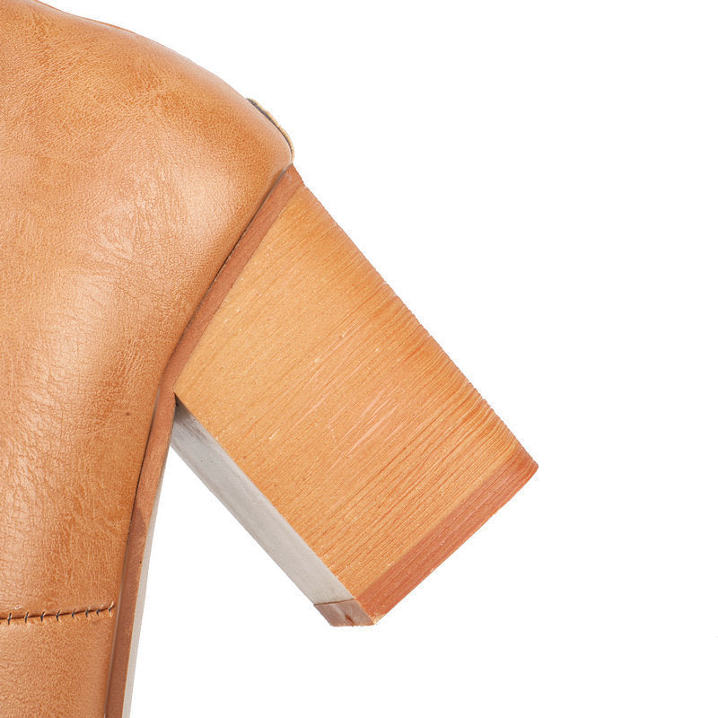 Women's Block Heel Ankle Strap Shoes Corvine