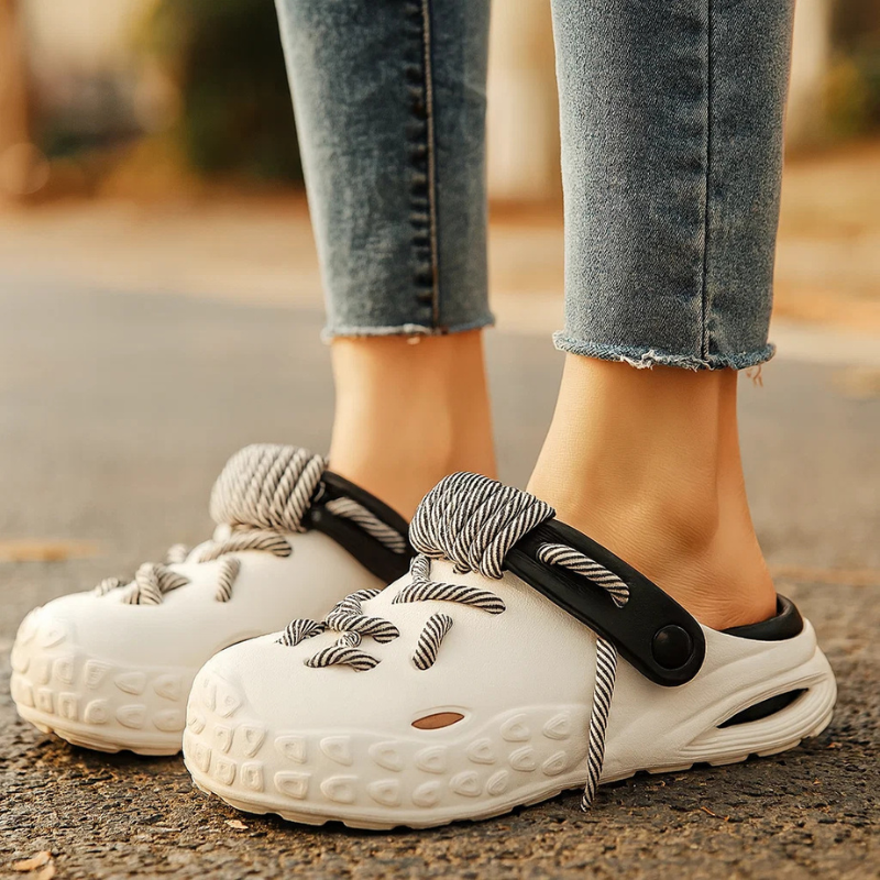 Women's Braided Rope Lace-Up Clogs Corvine