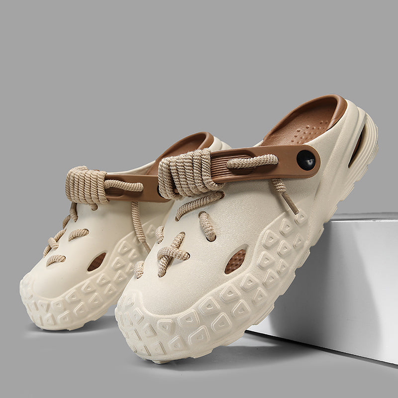 Women's Braided Rope Lace-Up Clogs Corvine