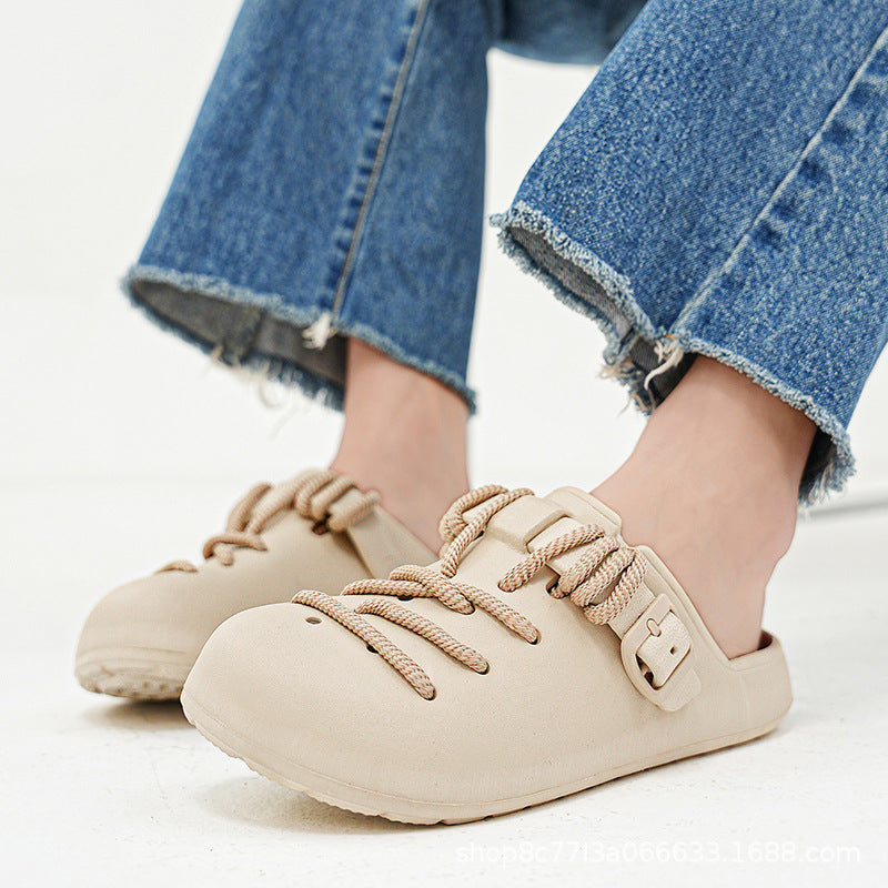 Women's Braided Rope Lace-Up Clogs Corvine