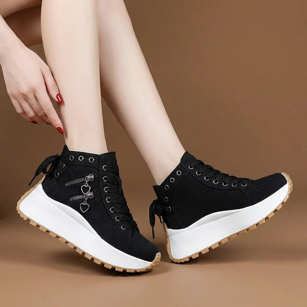 Women's Breathable Denim Lace-Up Shoes Corvine