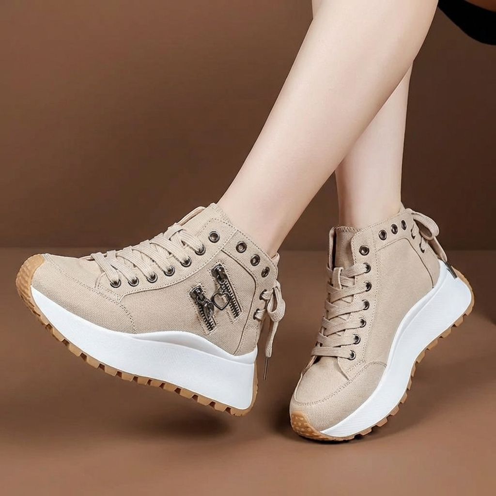 Women's Breathable Denim Lace-Up Shoes Corvine