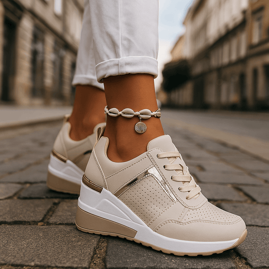 Women's Breathable Fabric Sneakers | Comfortable White Athletic Shoes for All-Day Wear