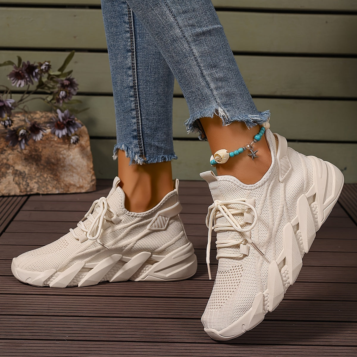 Women's Breathable Knit Casual Walking Shoes Corvine
