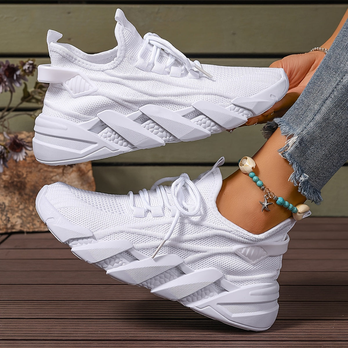 Women's Breathable Knit Casual Walking Shoes Corvine