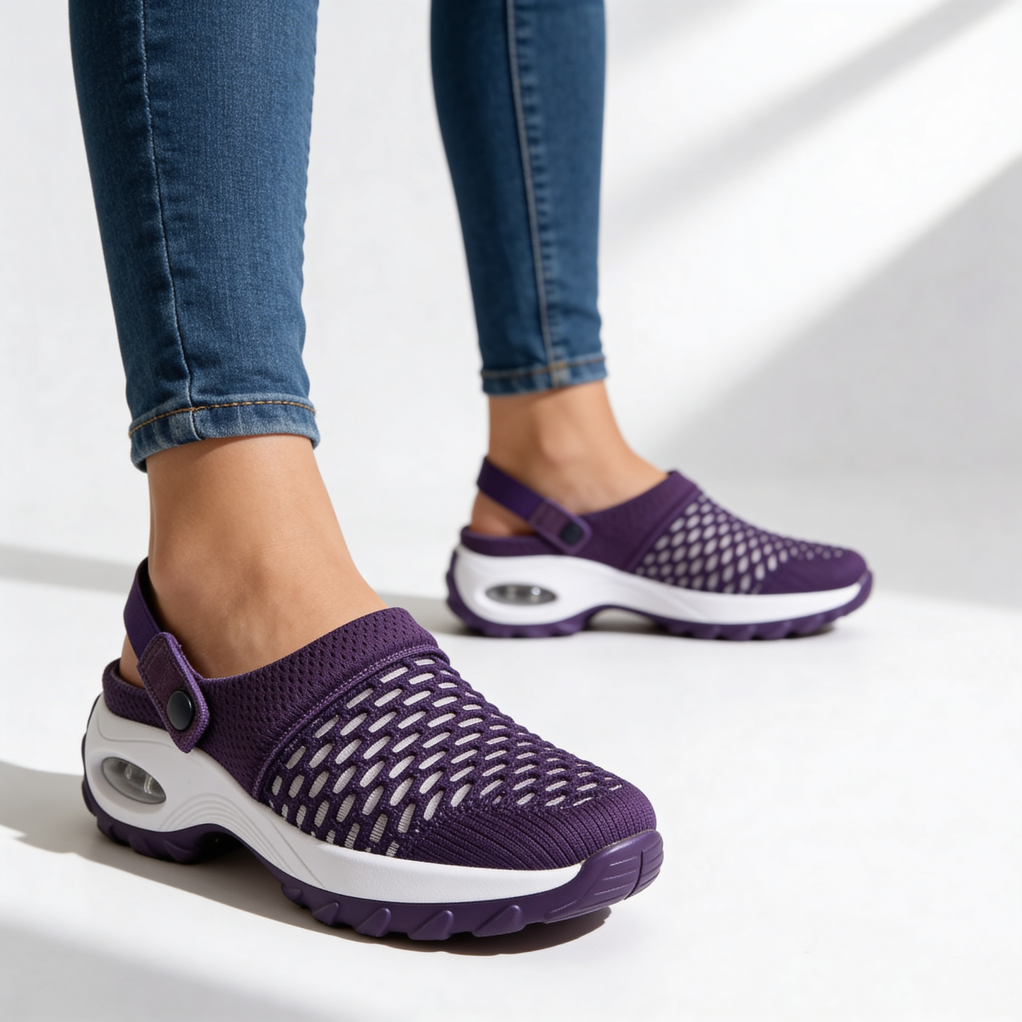 Women's Breathable Knit Slip On Trainers Corvine