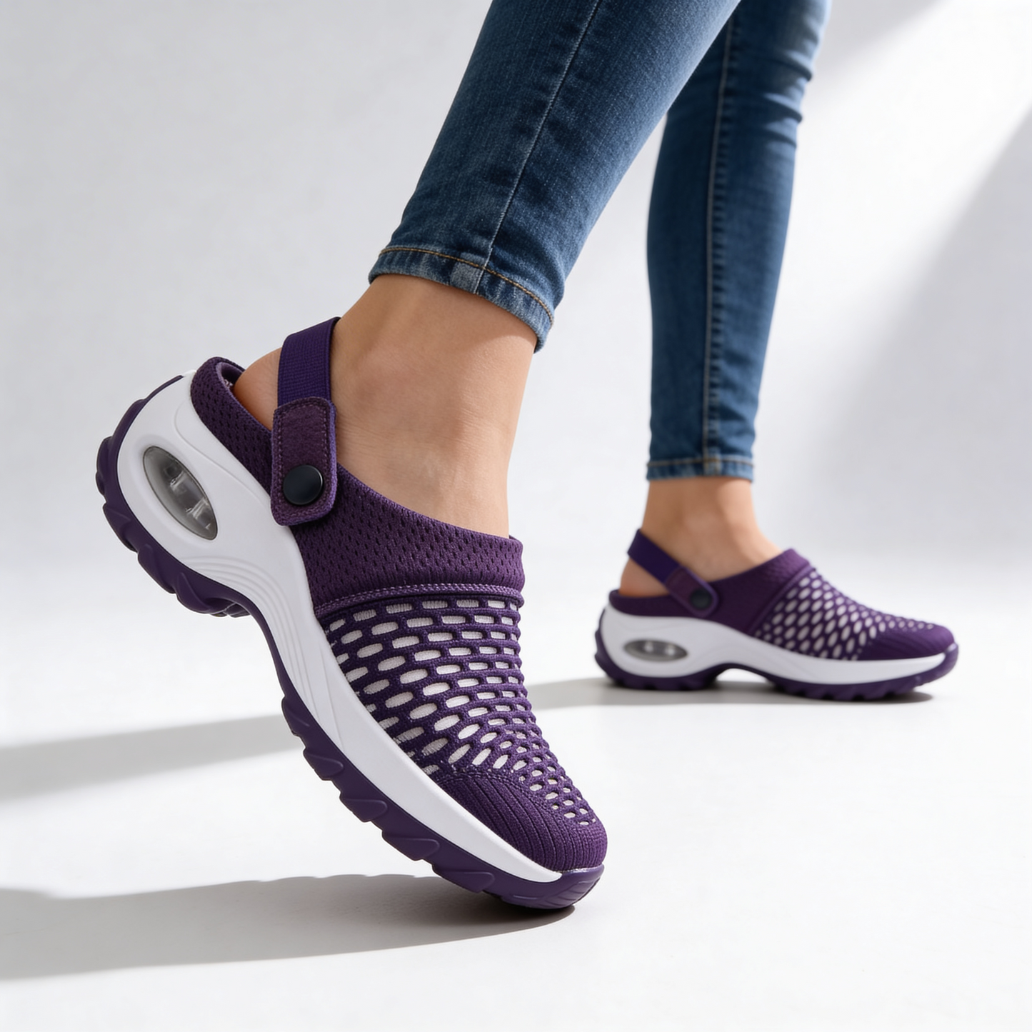 Women's Breathable Knit Slip On Trainers Corvine