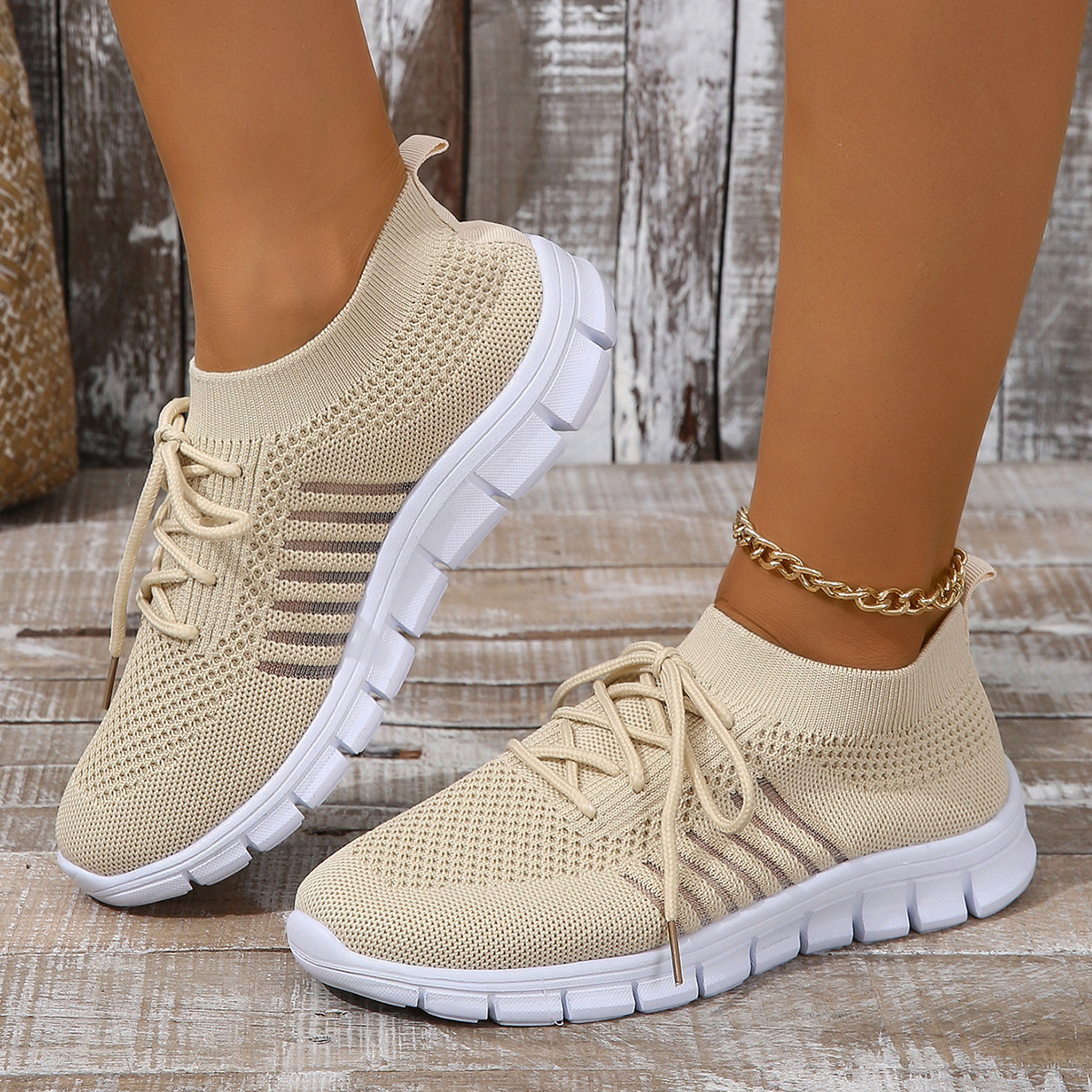 Women's Breathable Stretch-Knit Walking Shoes Corvine