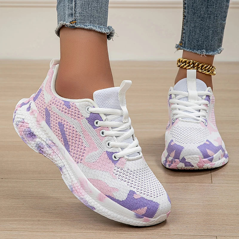 Women's Camo Knit Breathable Walking Shoes Corvine