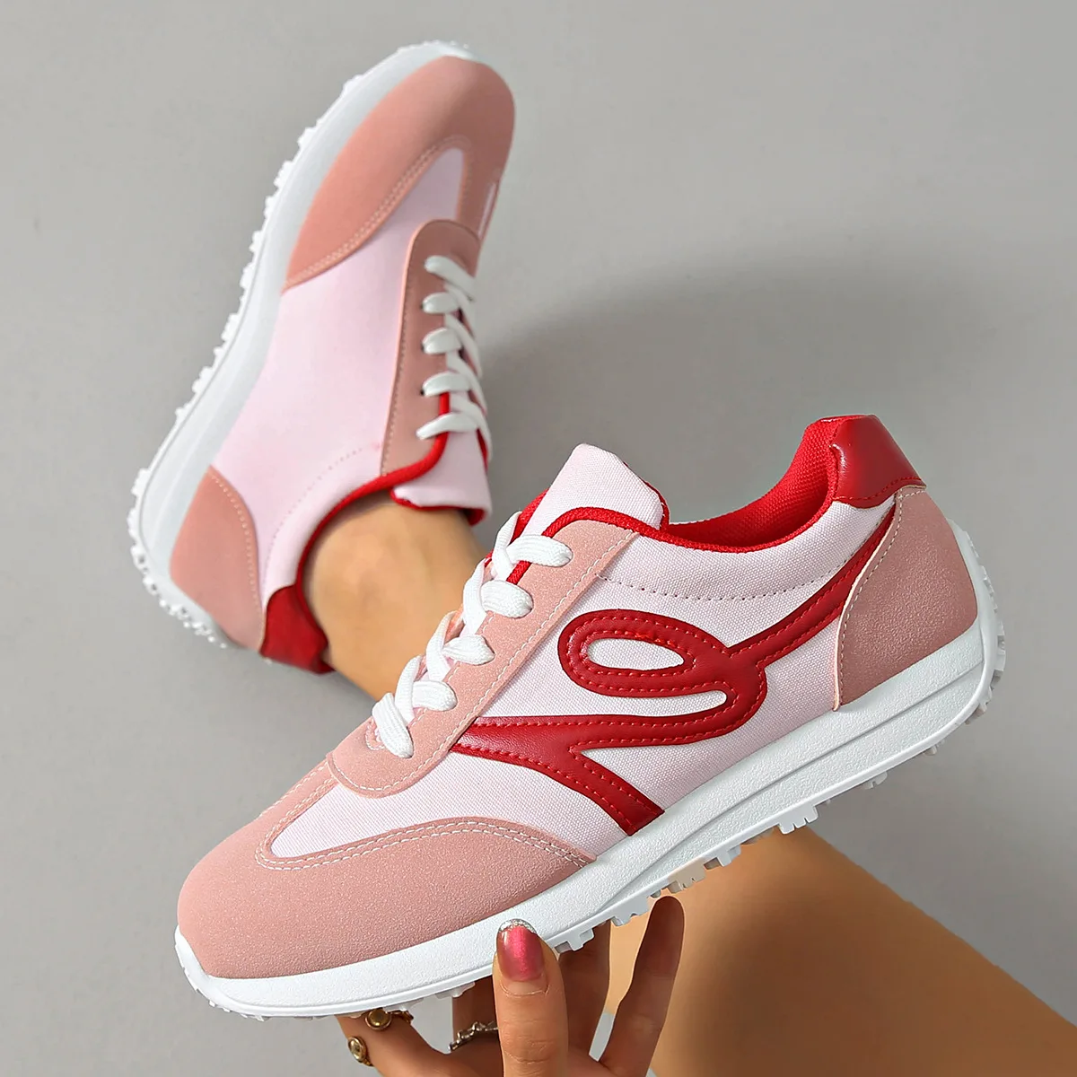 Women's Canvas Suede Retro Trainers Corvine