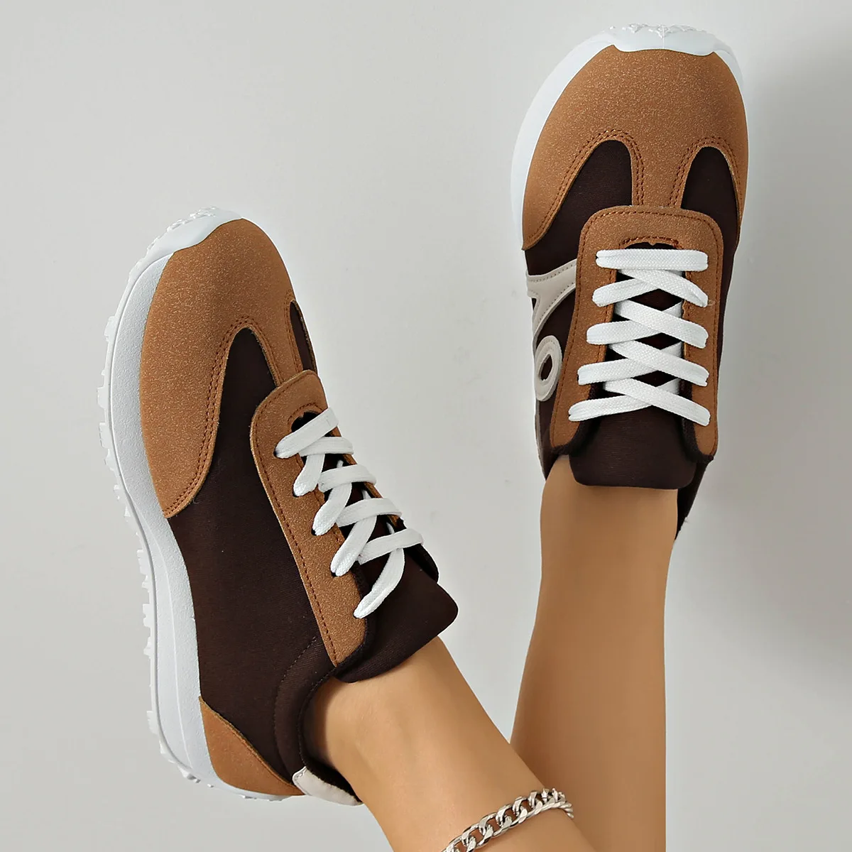 Women's Canvas Suede Retro Trainers Corvine