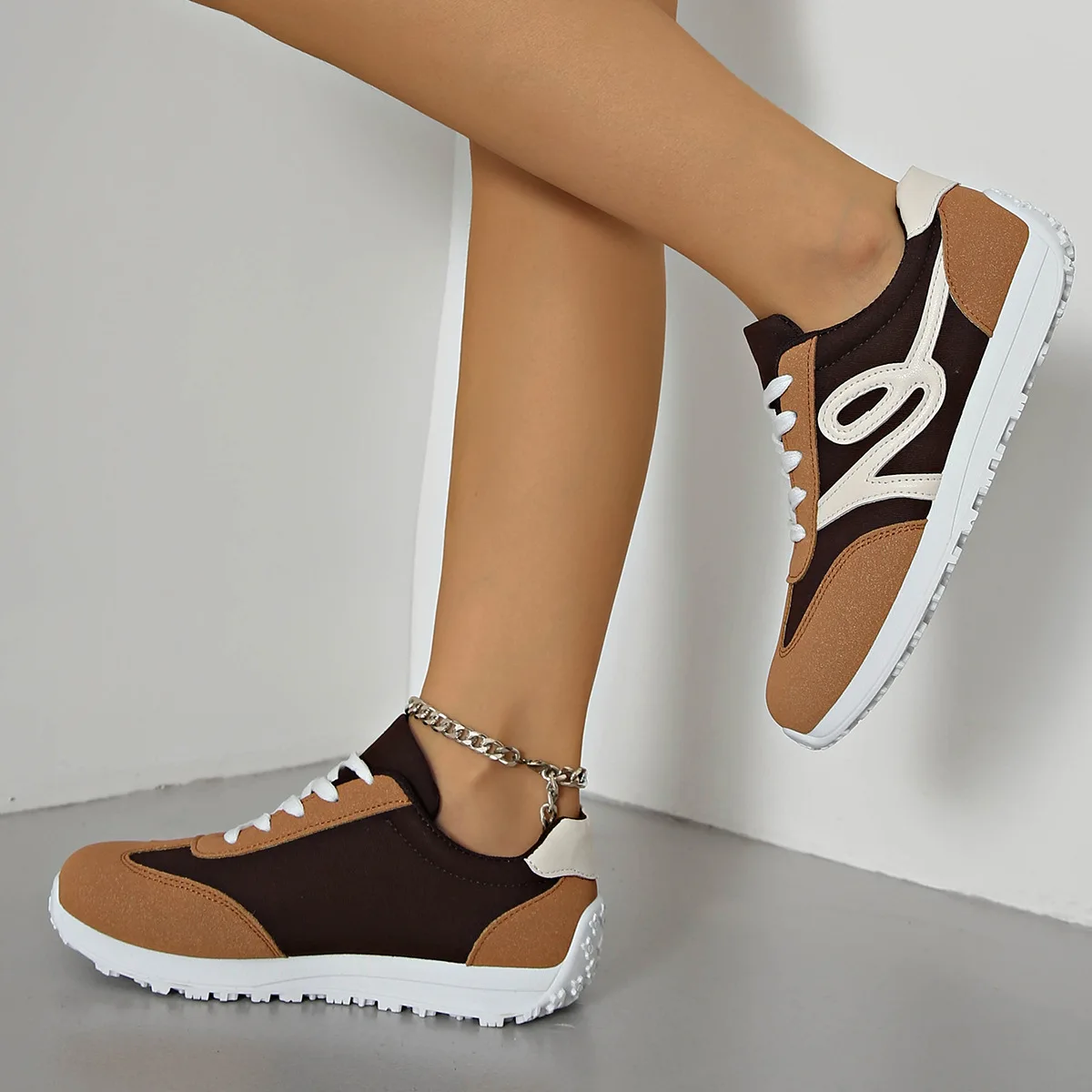 Women's Canvas Suede Retro Trainers Corvine