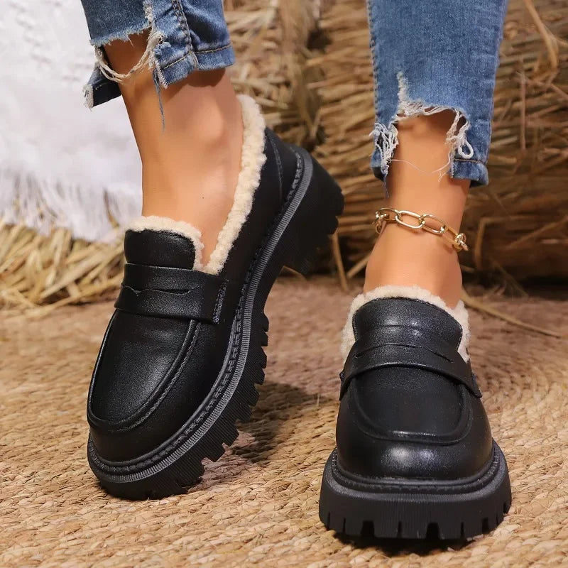 Women's Chunky Faux Leather Loafers Corvine